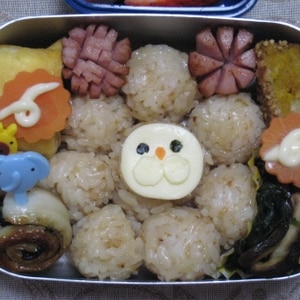 簡単キャラ弁☆ポンデライオンのお弁当♪